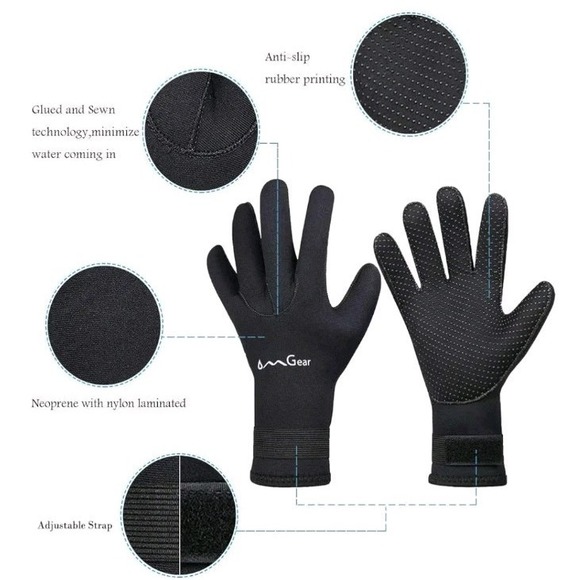 OM Gear Adult Water Neoprene Booties & Gloves , Tropical, Size Small BS16 - Picture 2 of 4